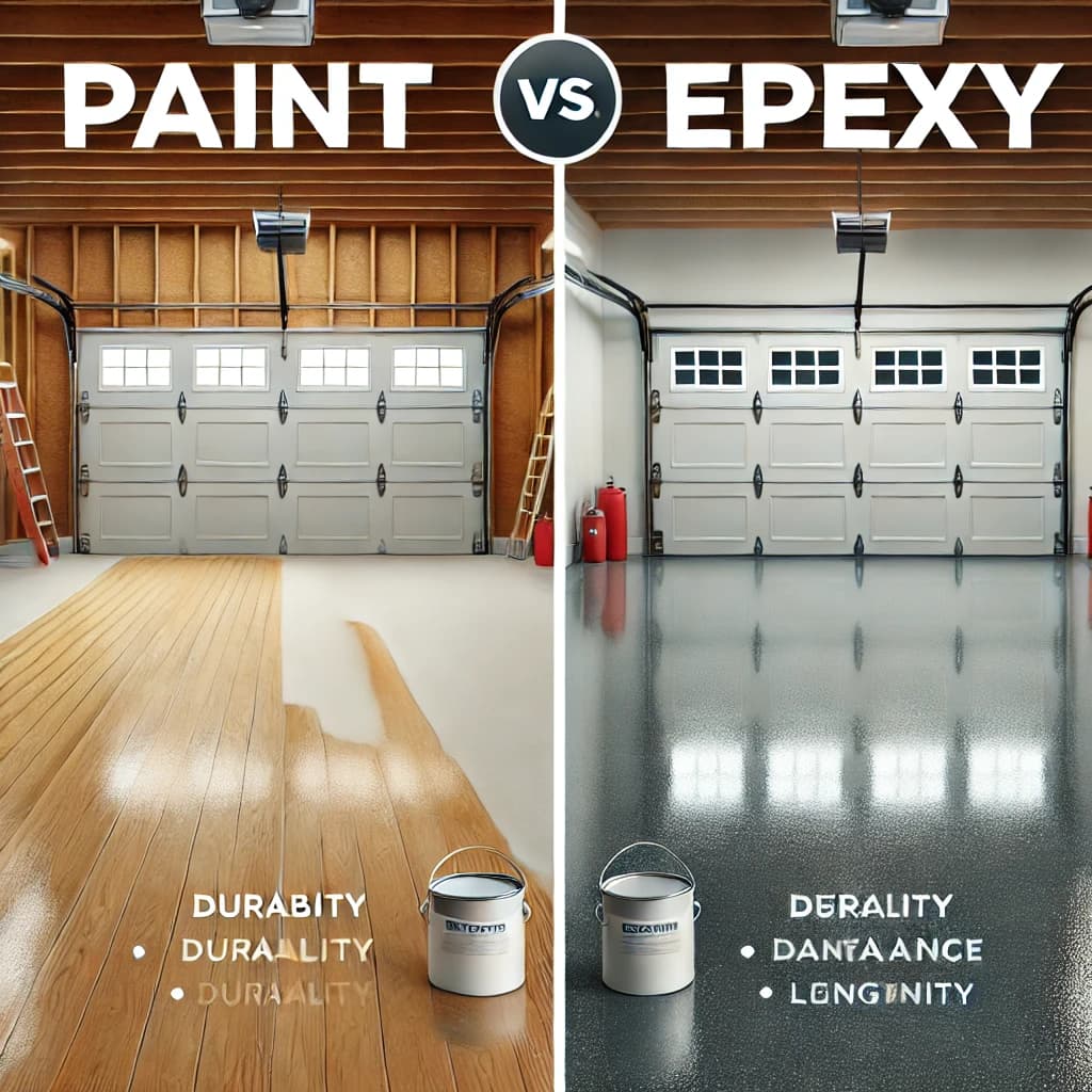 Comparison of Epoxy and Painting for Garage Floors