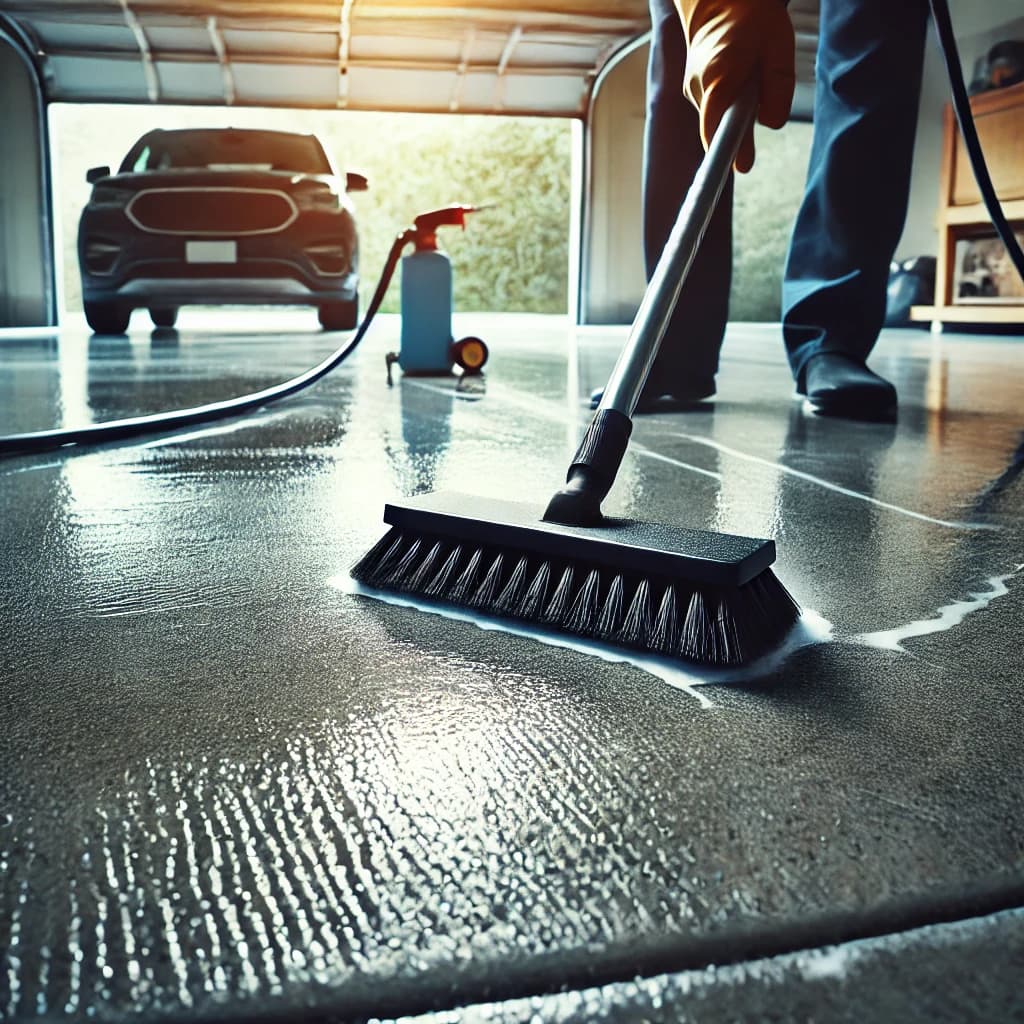 Cleaning the Garage Floor