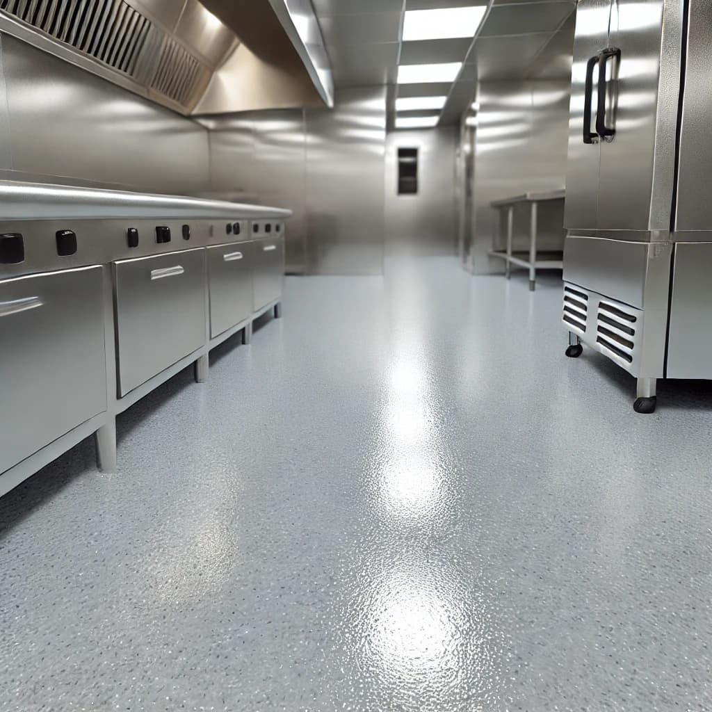 Durable Epoxy Flooring in a Restaurant Kitchen